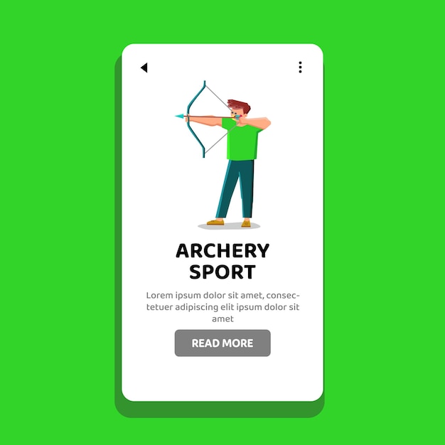 Archery sport vector