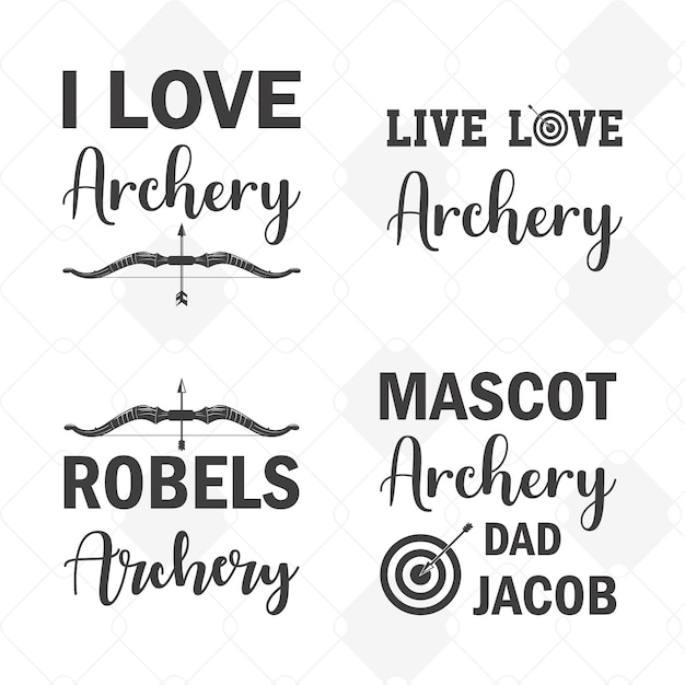 Vector archery svg and cut files for crafters