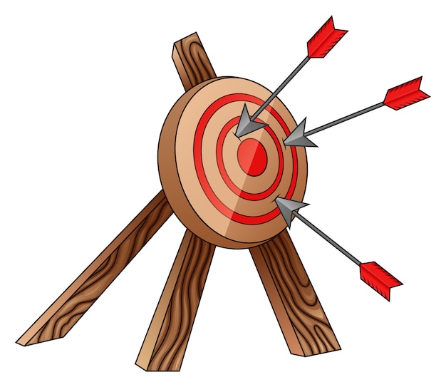 Vector archery target and arrow