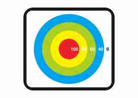 Vector archery target vector for sport archery design