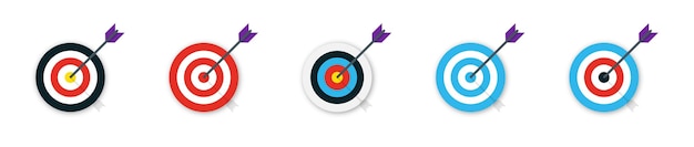 Archery target with arrow Vector illustration Target with arrow Goal achievement concept