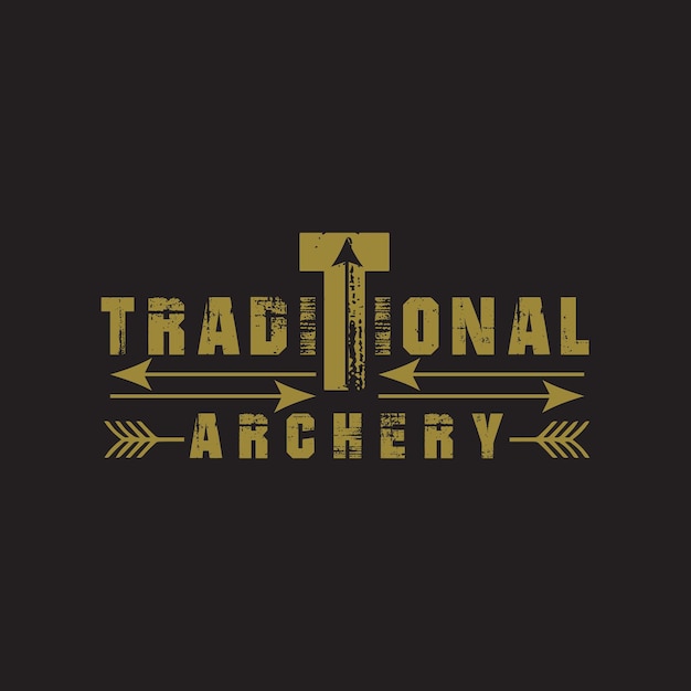 Vector archery typography t shirt design