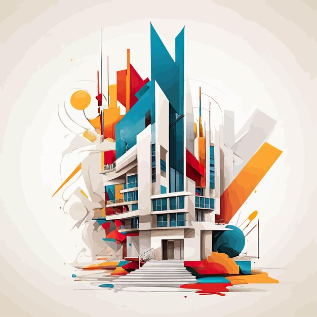 Vector architect abstract painting