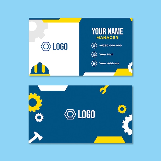 Vector architect  business card template design