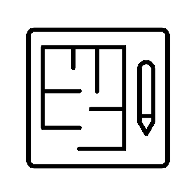 Vector architect design plan icon