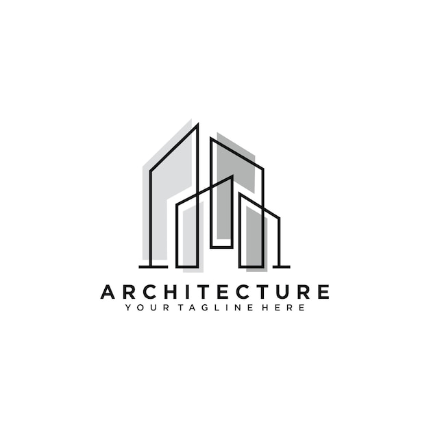 Architect house logo architectural and construction design vector Premium Vector