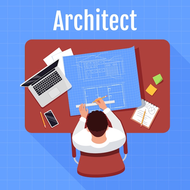 Vector architect illustration