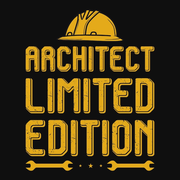 Design della maglietta dell'architetto in edizione limitata