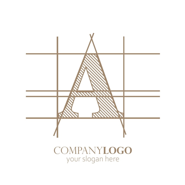 Monogramma del logo dell'architetto a