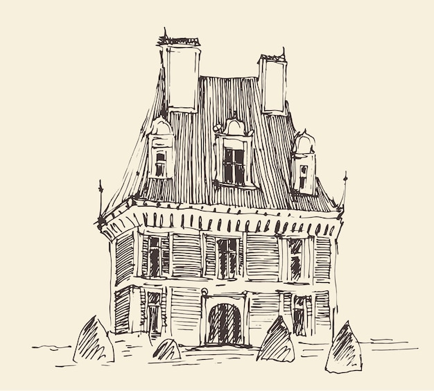 Architect ontwerp van huis, vectorillustratie