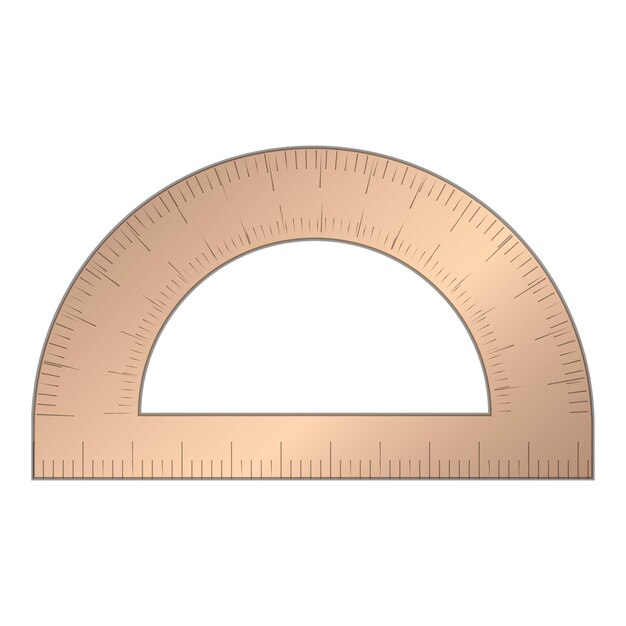 Vector architect protractor icon cartoon vector work equipment technical engineer