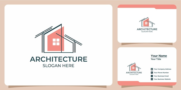 Vector architectenlogo en visitekaartje