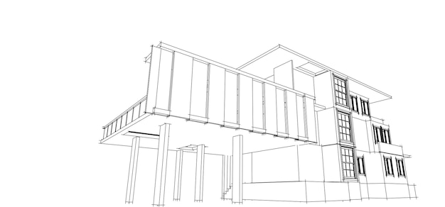 Forme architettoniche astratte architettura astratta arco 3d'illustrazione