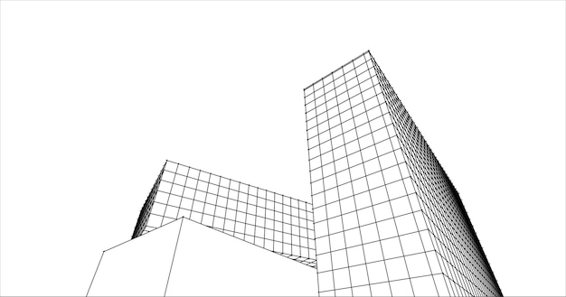 Forme architettoniche astratte architettura astratta arco 3d'illustrazione