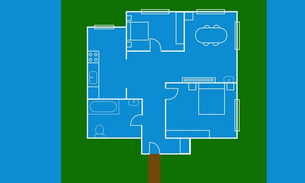 Architectural background blueprint of a house