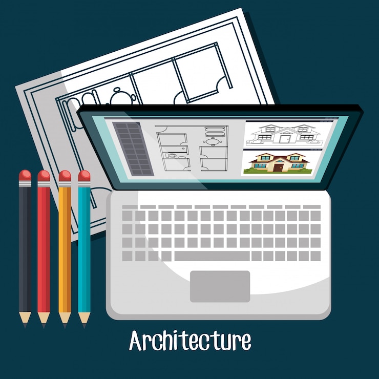 Vector architectural work design 