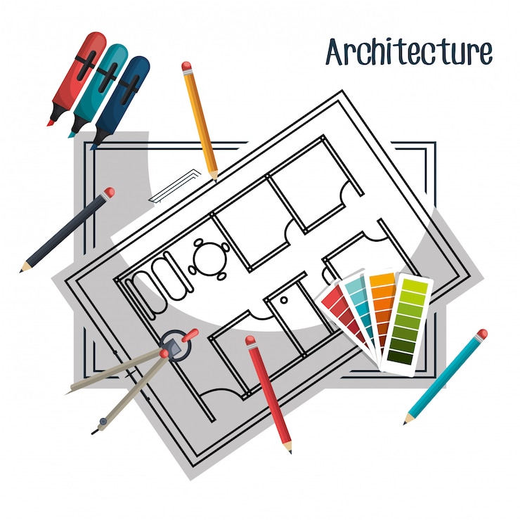 Vector architectural work design 