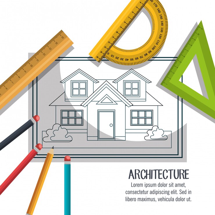 Vector architectural work design 