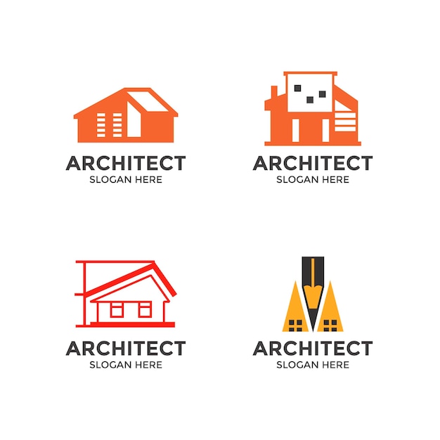 Collezione logo azienda di architettura