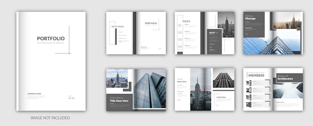 Vector architecture creative portfolio template