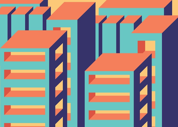 Vector architecture geometric vector illustration
