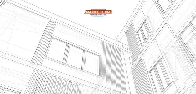 Architecture, great design for any purposes. 3d illustration
architecture urban city modern building perspective abstract
background. urban building vector illustration.