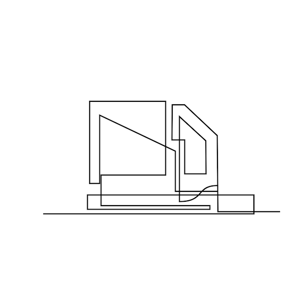 Architecture house line illustration design