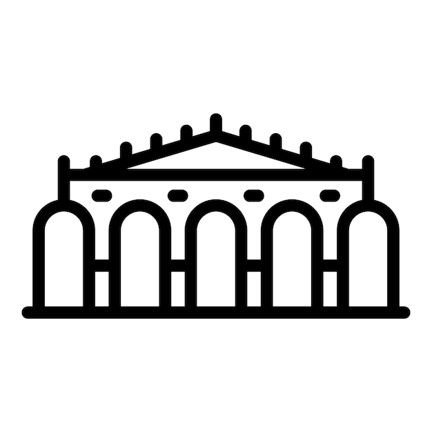 Architecture icon outline vector city house world monument