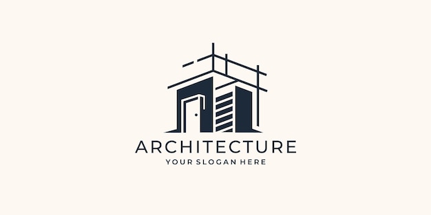 Architettura ispirazione logo design.architectural, rinnovamento, costruzione, edificio modello di logo