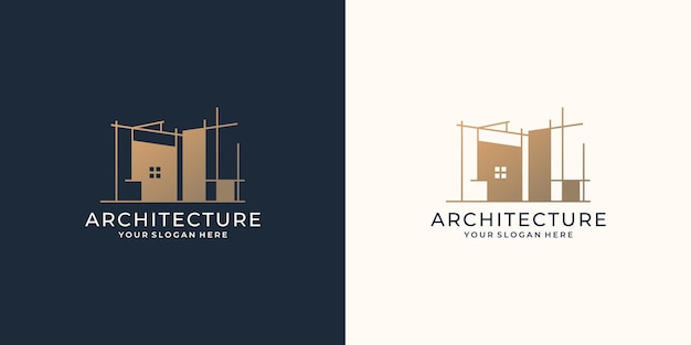 Architecture logo design template. minimalist renovation house construction for business company.