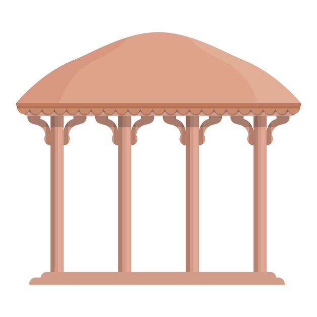 Vettore architettura pergola icona vettore cartone animato costruzione di case parco gazebo