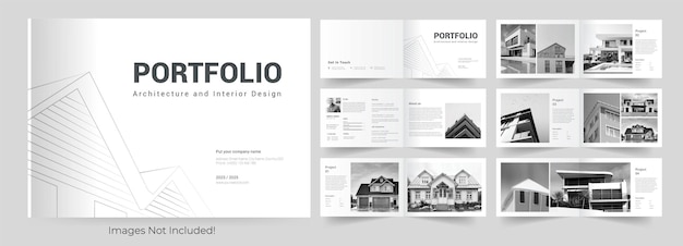 Architecture portfolio design a4 size print ready portfolio interior portfolio design