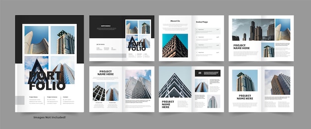 architecture portfolio design and real estate brochure template portfolio layout design