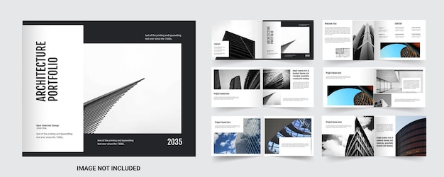 Vector architecture portfolio template professional landscape portfolio template