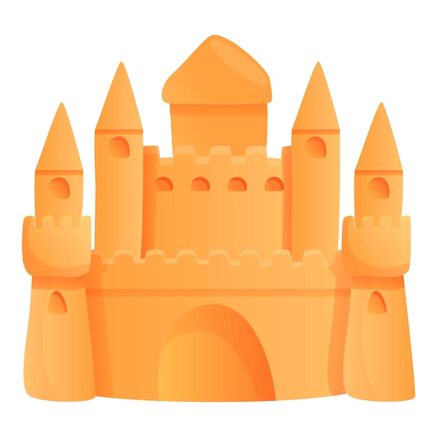 Architecture sand castle icon Cartoon of architecture sand castle vector icon for web design isolated on white background