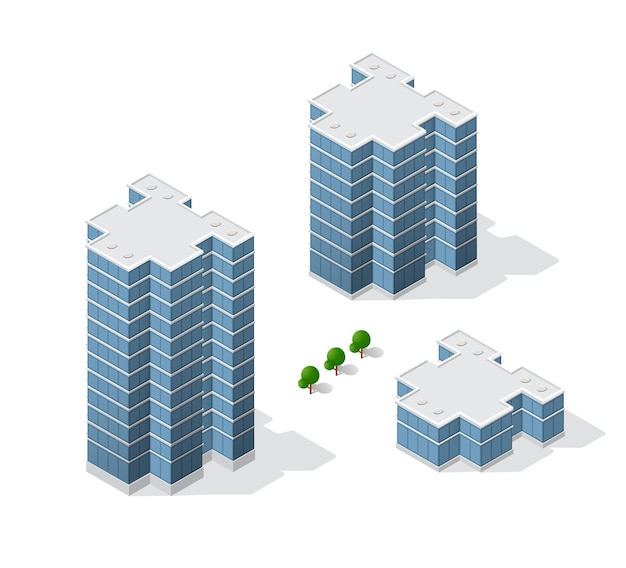 Vector architecture of urban construction