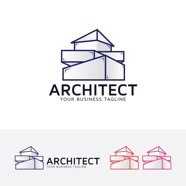 Architectuur bedrijf logo sjabloon