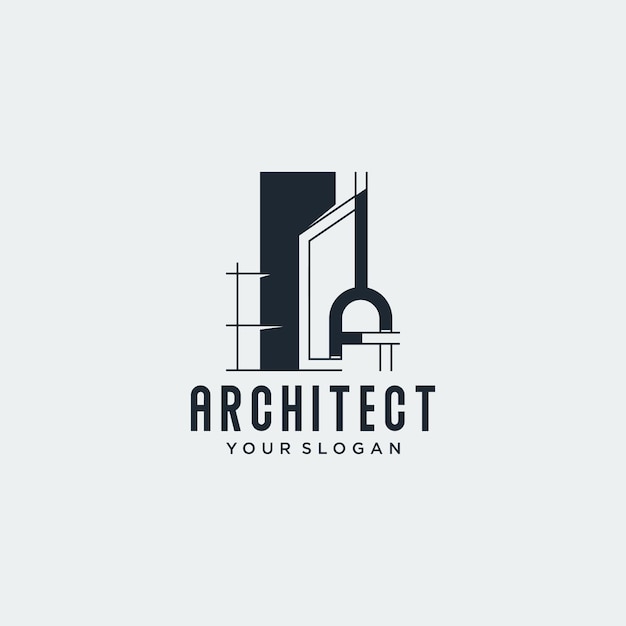 Architectuur, bouwen, logo-ontwerpinspiratie