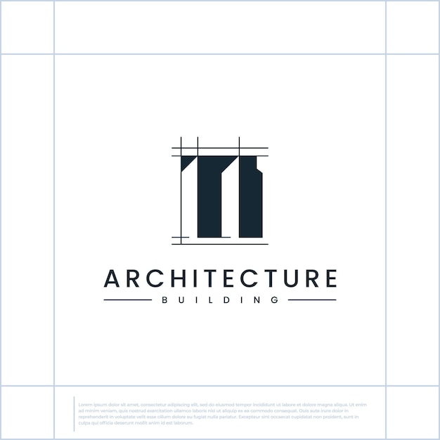 Vector architectuur gebouw logo moderne stijl logo ontwerp vector