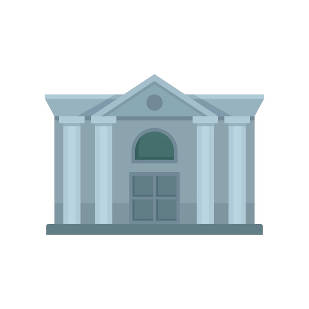 Architectuur gerechtsgebouw pictogram Vlakke afbeelding van architectuur gerechtsgebouw vector pictogram voor webdesign