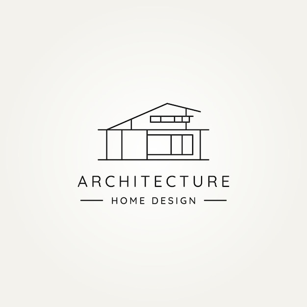 architectuur minimalistische lijn kunst logo sjabloon vector illustratie ontwerp