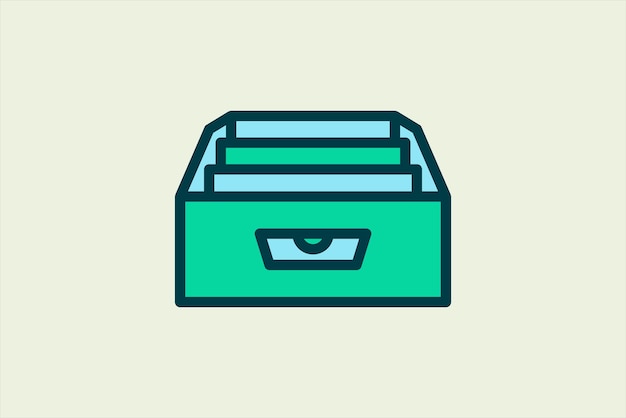 Archive icon icon related to UI elements suitable for web site app user interfaceselement printable etc flat line icon style simple vector design editable