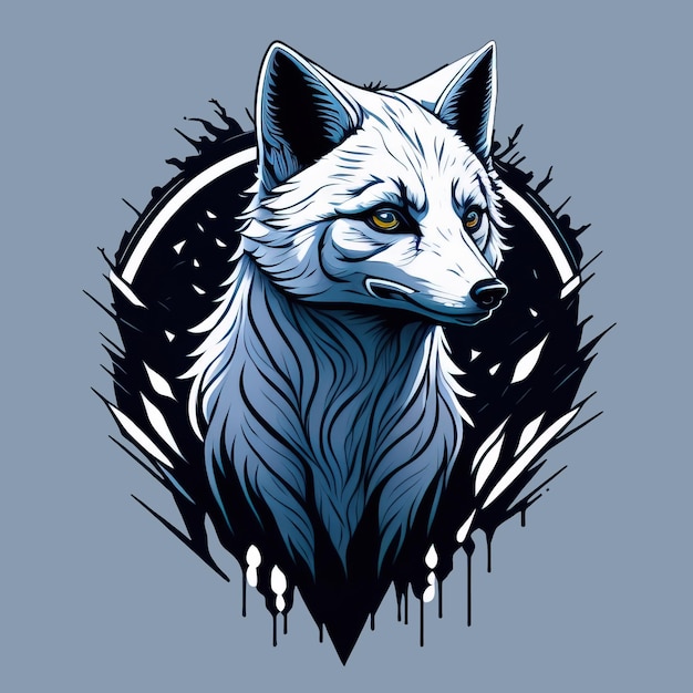 Arctic Allure Fox illustratie voor T-shirt afdrukken