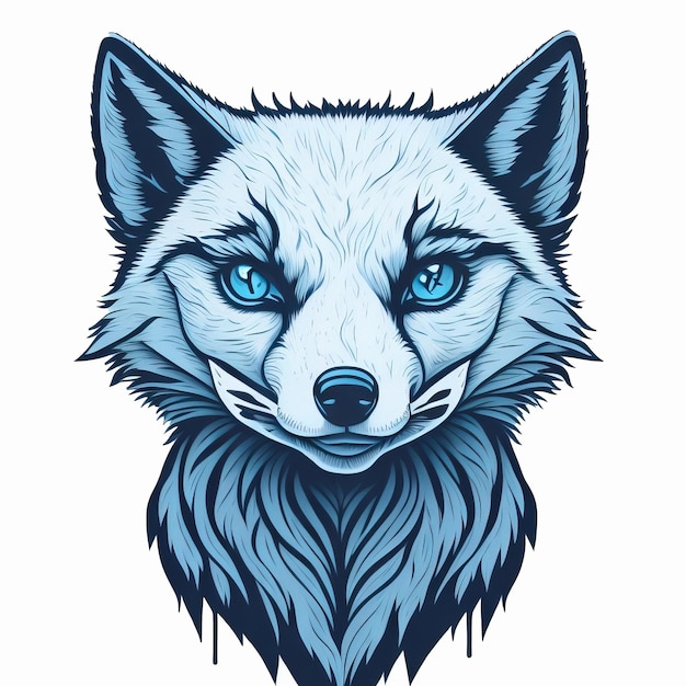 Arctic Fox Magic Whimsical Vector Design for Tshirts