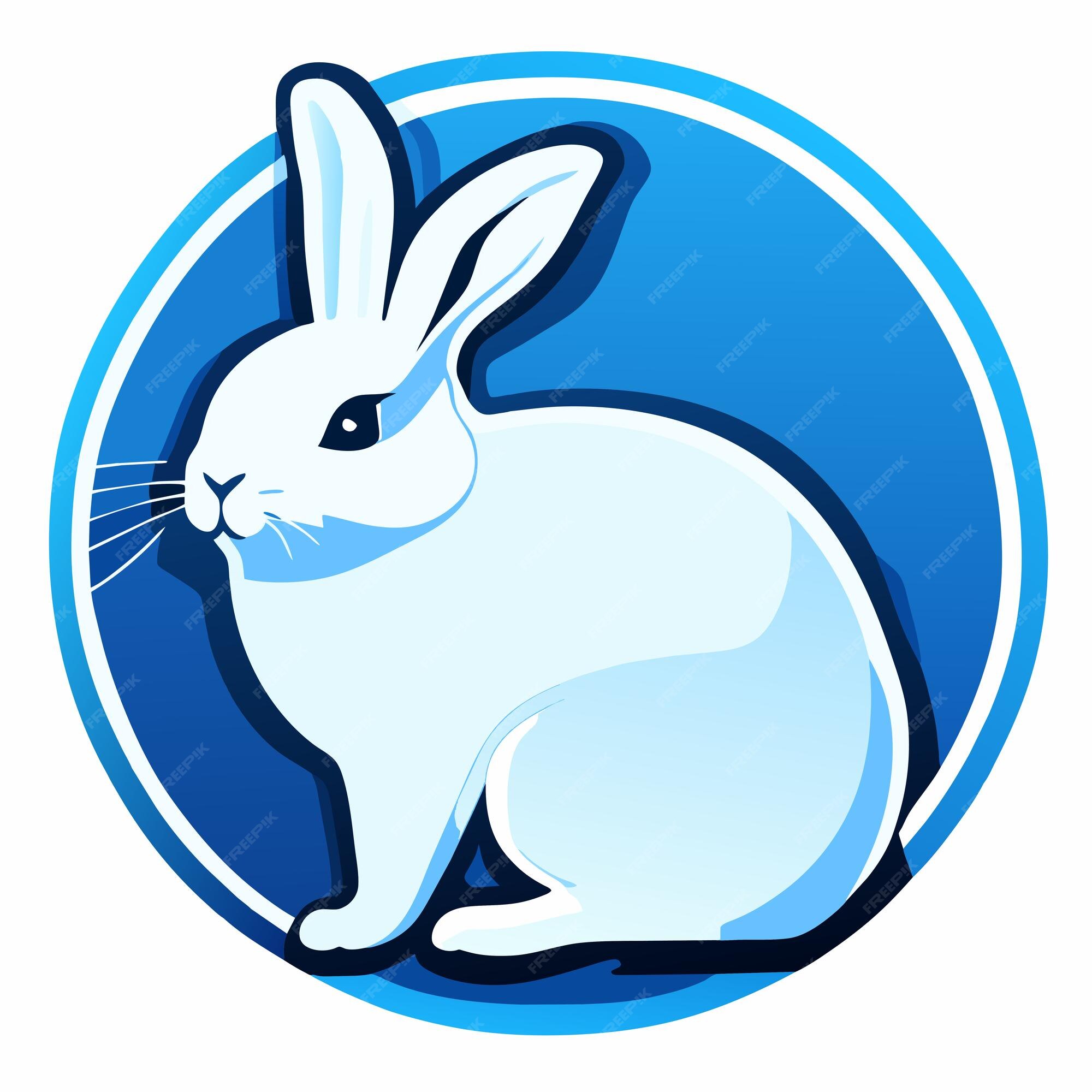 Premium Vector | Arctic hare flat sticker cartoon style illustration