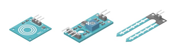 Premium Vector | Arduino touch soil moisture Module sensor ...