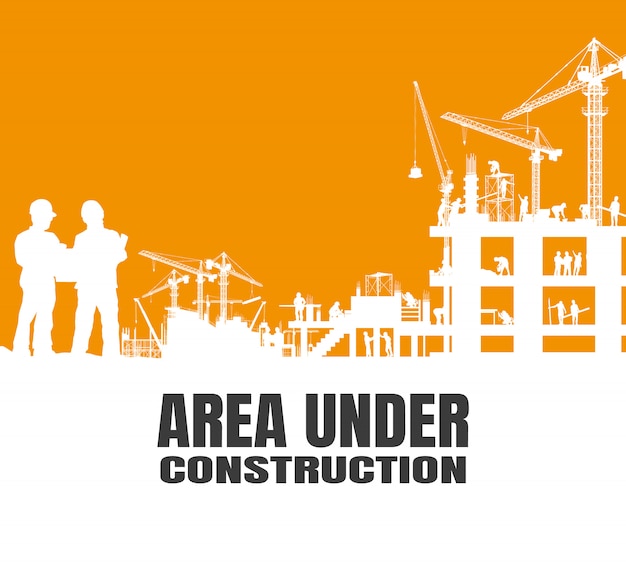 Area under construction background