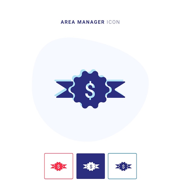 Logo dell'icona del gestore di area e modello vettoriale