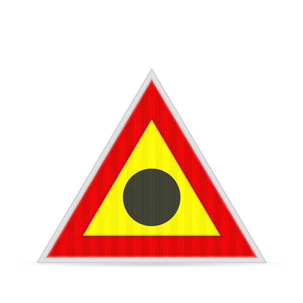 Vector area with concentrations road sign