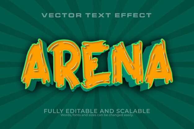 Arena 3d text effect 100 editable eps file word and font can be changed